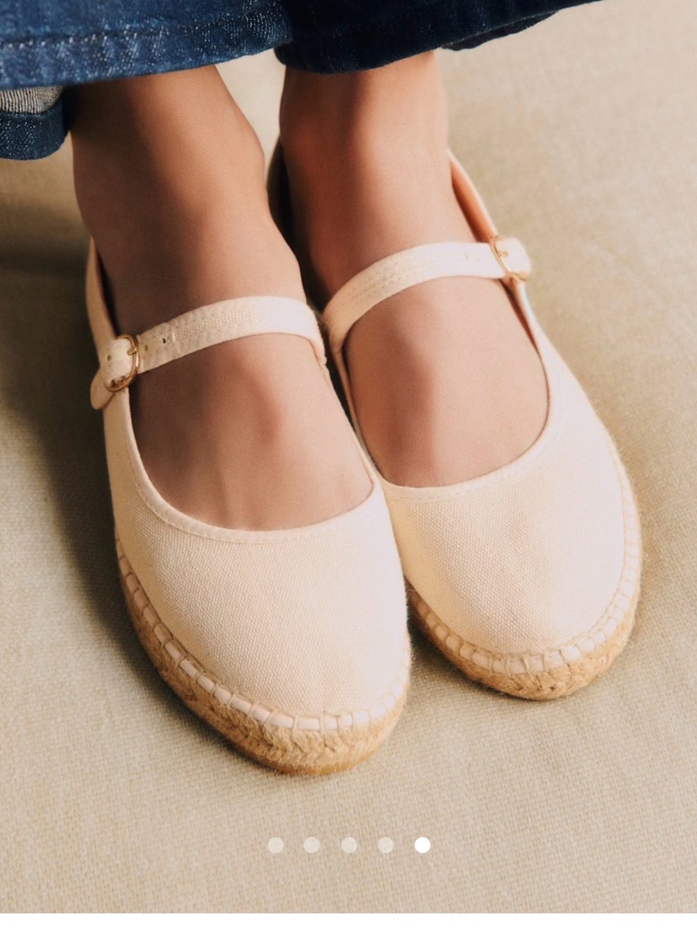 Sezane Mariana Espadrilles Linen - Size US 7 - Picture 3 of 11